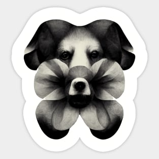 Flowering Dog Series Sticker